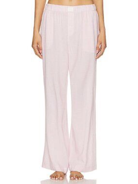 eberjey Nautico Boxer Pants Pale Mauve & White